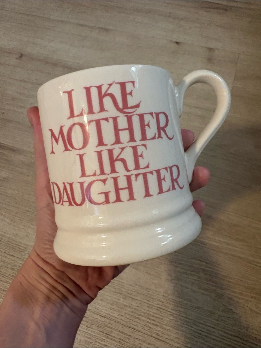 Emma Bridgewater Mother’s Day Ceramic Mug - White with Pink Lettering